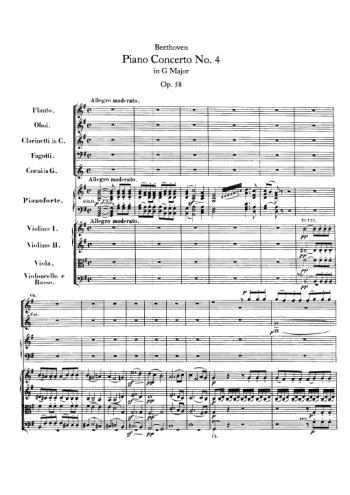 Concerto pour piano N°4 Partitions gratuites
